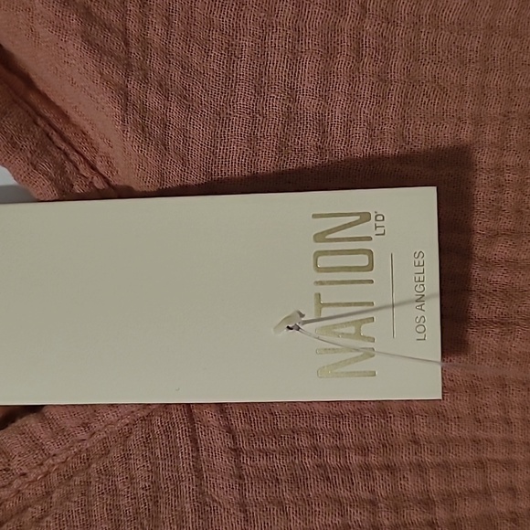 Nation LTD Mimi Romance Tee Gauzy Cotton Women's Large Bisou Boho Blouse Top NEW - Picture 4 of 11